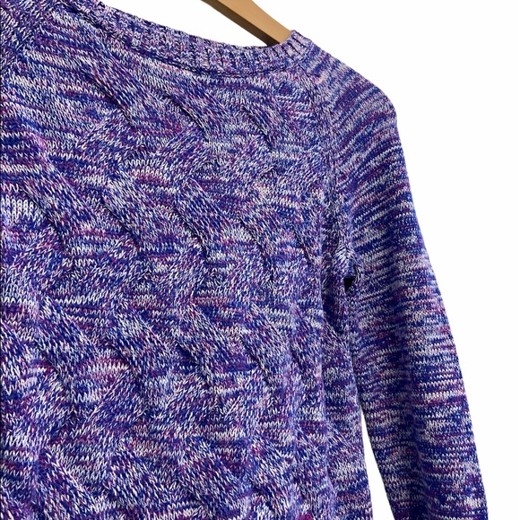 LAND’S END Cable Knit Sweater Size 10/12/Med GUC - Picture 2 of 4